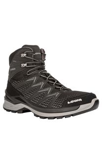 Wanderschuh Lowa "INNOX PRO GORE-TEX MID", Herren, Gr. 45, schwarz (schwarz, grau), Synthetik, Textil, Schuhe Wanderschuh, wasserdicht dank Gore-Tex Membrane