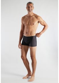 Badepants Bugatti, Herren, Gr. 4, N-Gr, schwarz, dunkel, uni, Microfaser, Obermaterial: 85% Polyester, 15% Elasthan, Badehosen Badepants, gemustert, basic, mit Logo, bequem