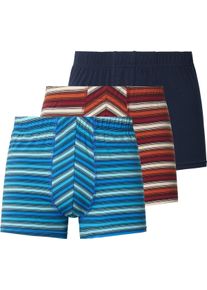 Retro Pants Jan Vanderstorm "3er Pack Retropants NOTKER", Herren, Gr. 4XL, blau (blau gestreift), Obermaterial: 95% Baumwolle CO. 5% Elasthan EL., Unterhosen Retro Pants