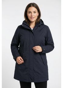 3-in-1-Funktionsmantel Maier Sports "Doppelmantel Damen", Damen, Gr. 50, blau (night sky), Obermaterial: 100% Polyester, hoch geschlossener Ausschnitt, mit Druckkn&ouml;pfen, M&auml;ntel 3-in-1-Funktionsmantel, wasser- & winddicht, f&uuml;r den &Uuml;bergang & Winter, in gro&szlig;en Gr&ouml;&szlig;en