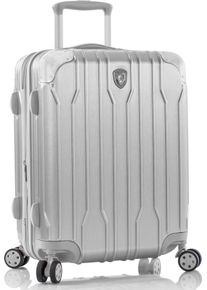 Hartschalen-Trolley Heys "Xtrak, in verschiedenen Farben und Gr&ouml;&szlig;en", Damen, Gr. B/H/T: 39cm x 53cm x 23cm 42 l, silber, Polycarbonat-Verbundwerkstoff, festlich, Koffer Hartschalen-Trolley, Heys Handgep&auml;ck-Koffer TSA Schloss Volumenerweiterung