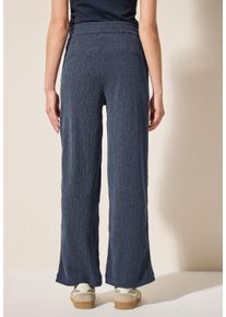 Stoffhose Cecil "Style Neele", Damen, Gr. XXL (46), L&auml;nge 28, blau (rain blau), Web, Obermaterial: 76% Polyester, 20% Viskose, 4% Elasthan, unifarben, bequem lang, Hosen Stoffhose, Sommerhose in Struktur-Optik