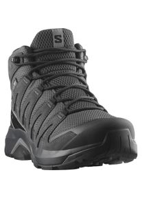 Wanderschuh Salomon "X-ADVENTURE RECON MID GORE-TEX", Herren, Gr. 42, asphalt, phantom, castlerock, Leder, Textil, Schuhe Wanderschuh, wasserdicht dank Gore-Tex Membrane