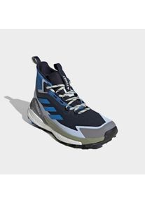 Wanderschuh adidas terrex "TERREX FREE HIKER 2.0 GORE-TEX", Herren, Gr. 43, legend ink, ray blau, crystal sky, Synthetik, Textil, Schuhe Wanderschuh, wasserdicht dank Gore-Tex Membrane