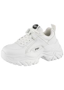 Plateausneaker Buffalo "Galactica", Damen, Gr. 41, wei&szlig;, Lederimitat, unifarben, Schuhe Plateausneaker, Schn&uuml;rschuh, Halbschuh, Sneaker mit chunky-Laufsohle