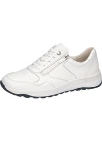 Waldl&auml;ufer Sneaker WALDL&Auml;UFER "K-JOHN", Herren, Gr. 12 (47), wei&szlig;, Nappaleder, unifarben, Schuhe Sneaker, Schn&uuml;rschuh, Bequemschuh, H-Weite, mit seitlichem Rei&szlig;verschluss