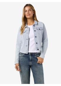 Jeansjacke Noisy may "NMDEBRA L/S DENIM JACKET LB NOOS", Damen, Gr. XL, light blau denim, Web, Obermaterial: 75% Baumwolle, 24% Polyester, 1% Elasthan, unifarben, regular fit normal, Jacken Jeansjacke