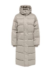 Jacqueline de Yong Steppmantel JDY "JDYMAJA LONG PADDED JACKET OTW YFM NOOS", Damen, Gr. L, chateau gray detail:dtm jdy lining, Steppware, Obermaterial: 100% Polyester, unifarben, wadenlang, M&auml;ntel Steppmantel, mit Kapuze, verdeckter Rei&szlig;verschluss