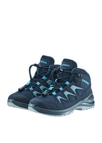 Wanderschuh Lowa "INNOX EVO GTX QC JR", Jungen, Gr. 32, blau (navy, t&uuml;rkis), Synthetik, Textil, Schuhe Wanderschuh, wasserdicht, winddicht,atmungsaktiv dank GORE-TEX Membrane