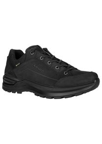 Wanderschuh Lowa "RENEGADE EVO GTX LO", Herren, Gr. 45, schwarz (schwarz, schwarz), Leder, Schuhe Wanderschuh, wasserdicht dank Gore-Tex Membrane, mit Vibram Sohle