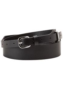 Levi's Lederg&uuml;rtel LEVI'S "MODERN WESTERN BELT", Damen, Gr. 105, schwarz (regular schwarz), Rindsleder, G&uuml;rtel Lederg&uuml;rtel
