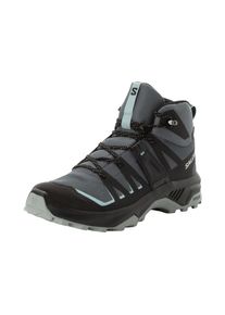 Wanderschuh Salomon "EXTEND MID GORE-TEX W", Damen, Gr. 42,5, schwarz (turbulence, schwarz, tourmaline), Synthetik, Textil, Schuhe Wanderschuh, wasserdicht dank Gore-Tex Membrane
