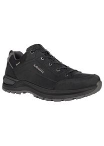 Wanderschuh Lowa "RENEGADE EVO GTX LO", Herren, Gr. 41, schwarz (schwarz, graphit), Leder, Textil, Schuhe Wanderschuh, wasserdicht dank Gore-Tex Membrane, mit Vibram Sohle