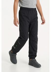 Regenhose Vaude "KIDS GRODY PANTS V", Kinder, Gr. 158 (164), N-Gr, schwarz, Web, Obermaterial: 100% Polyester, unifarben, Hosen Regenhose, wasserdicht, winddicht, atmungsaktiv, mit reflektierenden Details