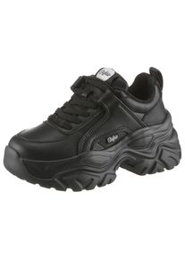 Plateausneaker Buffalo "Galactica", Damen, Gr. 37, schwarz, Lederimitat, unifarben, Schuhe Plateausneaker, Schn&uuml;rschuh, Halbschuh, Sneaker mit chunky-Laufsohle