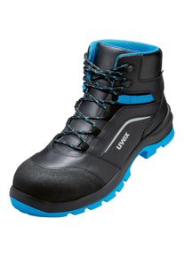 Sicherheitsstiefel Uvex "2 xenova Stiefel" Gr. 50, schwarz (schwarz, blau), 50, Obermaterial: 100% Lederimitat synthLeather., Schuhe, Sicherheitsstiefel