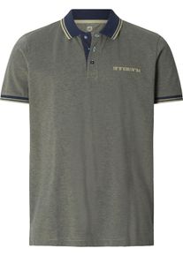 Poloshirt Jan Vanderstorm "Poloshirt MUNAR", Herren, Gr. 3XL, gr&uuml;n (oliv melange), Obermaterial: 100% Baumwolle CO., Shirts Poloshirt