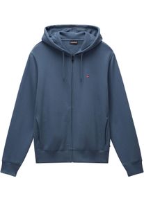 Kapuzensweatjacke Napapijri "BALIS FZH SUM", Herren, Gr. M, stormy weat, Sweatware, Obermaterial: 100% Baumwolle, B&uuml;ndchen, Sweatjacken Kapuzensweatjacke