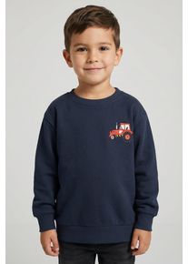 Sweatshirt name it "NMMVILDAR LS NREG SWEAT UNB", Jungen, Gr. 110, navy blazer print:tractor, Sweatware, Obermaterial: 100% Baumwolle, bedruckt, unifarben, normal normal, Rundhals, Rippb&uuml;ndchen, Sweatshirts Sweatshirt