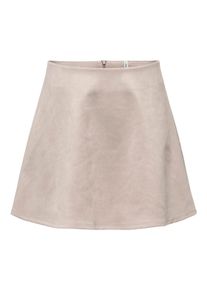 Minirock Only "ONLRINEA SKATER SKIRT JRS", Damen, Gr. M, island fossil, Jersey, Obermaterial: 96% Polyester, 4% Elasthan, unifarben, mini, R&ouml;cke Minirock, Kunstfaser