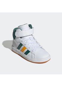 Sneaker adidas Sportswear "GRAND COURT MID K", Damen, Gr. 28, ftwwht, cgr&uuml;n, cogold, Synthetik, Textil, Schuhe Sneaker, f&uuml;r Kinder