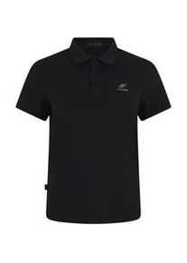 Poloshirt Plein Sport "Pique Polo T-Shirt Reflective Scratch", Damen, Gr. XL, 02, schwarz, Obermaterial: 95% Polyester, 5% Elasthan, Shirts