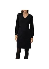 Strickkleid s.Oliver BLACK LABEL, Damen, Gr. 34, N-Gr, schwarz, Strick, Obermaterial: 71% Viskose, 29% Polyester, unifarben, regular fit kniefrei, V-Ausschnitt, Rippb&uuml;ndchen, Kleider Strickkleid, mit V-Ausschnitt