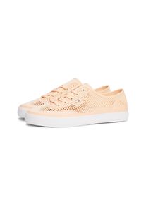 Plateausneaker Tommy Hilfiger "TH OPEN MESH VULC SNEAKER", Damen, Gr. 39, rot (apricot), Textil, Schuhe Plateausneaker, Freizeitschuh, Halbschuh, Schn&uuml;rschuh mit Logoflagge