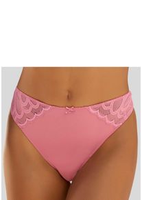 Tanga Lascana "Evita", Damen, Gr. 32/34, pink, Obermaterial: 90% Polyamid, 10% Elasthan, Unterhosen Tanga, mit Cutout hinten