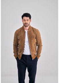 Lederjacke Freaky Nation "Ted-FN", Damen, Gr. XL(50), braun (cognac), Oberstoff: 100% Leder, Futter: 100% Polyester, klassisch, Jacken Lederjacke