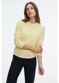 Strickpullover Only "ONLLOYAL LS ONECK KNT NOOS", Damen, Gr. S, sunlight detail:melange, Strick, Obermaterial: 80% Polyester, 20% Nylon, meliert, normal, Rundhals, Pullover Strickpullover, Materialmix