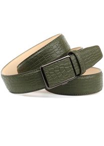 Lederg&uuml;rtel Anthoni Crown, Herren, Gr. 120, gr&uuml;n, Rindsleder, G&uuml;rtel Lederg&uuml;rtel, Automatik Schlie&szlig;e