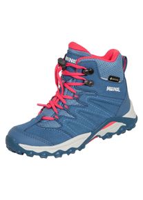 Wanderschuh Meindl "Meindl Arigo Junior Mid GORE-TEX", Jungen, Gr. 27, Normalschaft, blau, Mesh, Schuhe Wanderschuh, GORE-TEX &ndash; Winddicht, wasserdicht und atmungsaktiv