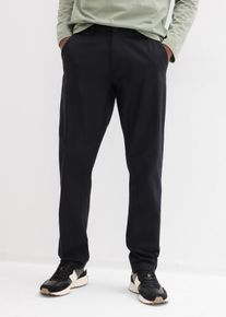 Chinohose bonprix, Herren, Gr. 50, N-Gr, schwarz, Web, Obermaterial: 55% Leinen, 45% Baumwolle, regular fit, Hosen Chinohose, aus Leinen und Baumwolle, Regular Fit, leichte Materialqualit&auml;t