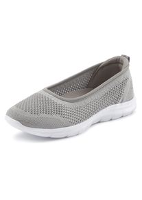 Lascana sheego Gro&szlig;e Gr&ouml;&szlig;en Sneaker Ballerinas, grau, Gr&ouml;&szlig;e 36 - Damen
