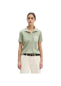 Marc O'Polo Poloshirt MARC O'POLO "mit Material-Mix-Details", Damen, Gr. XL, calm sage, Obermaterial: 100% Baumwolle, unifarben, slim fit, normaler Saum, Shirts