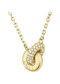 Kette mit Anh&auml;nger BOSS "LIVE PRECIOUS", gelbgoldfarben, kristallwei&szlig;, Halsketten, Damen, Edelstahl, L: 50,5 B: 1mm, mit Preciosa Crystal, B:1mm