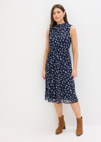 bonprix Jerseykleid aus feinem Mesh, blau, Gr.48/50 (XL), Modernes Kleid im Neckholder-Stil mit Schluppe