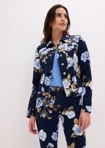 bonprix Twill-Jacke aus Baumwolle, blau, Gr.40, bequeme Twill-Jacke aus Baumwolle, 97% Baumwolle
