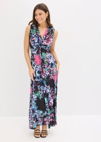 bonprix Sommer-Maxikleid, schwarz, Gr.40/42 (M), Bezauberndes Sommerkleid mit sch&ouml;nem Muster