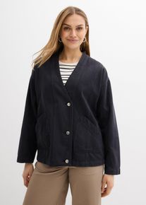 bonprix &Uuml;bergangsjacke, schwarz, Gr.36, leichte &Uuml;bergansjacke mit Taschen, 100% Baumwolle