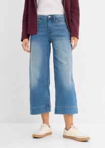 bonprix Ultra-Soft-Jeans Culotte, blau, Gr.52, Ultra-Soft-Jeans, Culotte, gut geeignet als Home-Office-Jeans, 73% Baumwolle