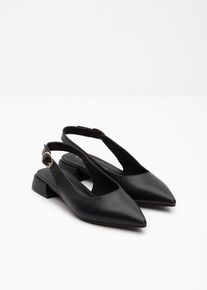 bonprix Sling-Ballerinas mit Schnalle, schwarz, Gr.39, Elegante Sling-Ballerinas mit Schnalle