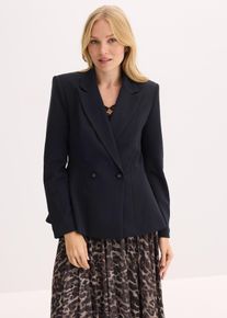 bonprix Blazer-Jacke mit Peplum, schwarz, Gr.42, Stylische Blazer-Jacke mit toller Passform