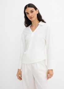 bonprix Asymmetrische Bluse aus Viskose-Mix, wei&szlig;, Gr.48, Asymmetrische Bluse aus Viskose-Mix, aus Viskose