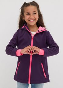 bonprix Thermo-Softshelljacke wasserabweisend, lila, Gr.104/110, Wasserabweisende Thermo-Softshelljacke f&uuml;r M&auml;dchen mit Fleecefutter, aus Fleece,Softshell