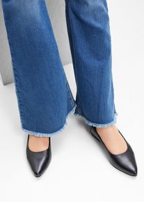 bonprix Ballerinas aus Leder, schwarz, Gr.38, Zeitlose Ballerina aus Leder, aus Glattleder