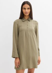 bonprix Blusenkleid aus Viskose-Mix, gr&uuml;n, Gr.36, Blusenkleid aus flie&szlig;endem Viskose-Mix mit Knopfleiste und Kent-Kragen, aus Viskose