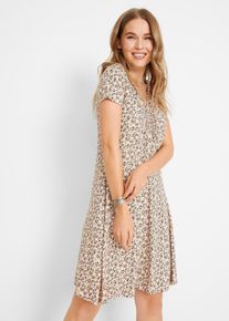 bonprix Knieumspielendes Jerseykleid aus Viskose-Mix, orange, Gr.56/58 (3XL), Figurschmeichelndes Kleid in flie&szlig;ender Viskose-Stretch-Qualit&auml;t, aus Viskose