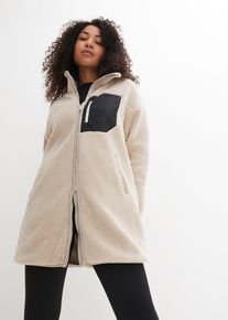 bonprix Teddy-Fleece Jacke, grau, Gr.36/38 (S), Kuschelige Teddy-Fleece Jacke mit Rei&szlig;verschlusstasche auf Vorderseite, aus Fleece